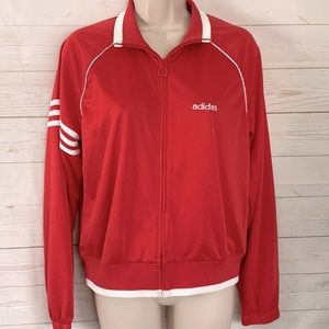 Adidas M Red Cropped Light Track Jacket Athletic